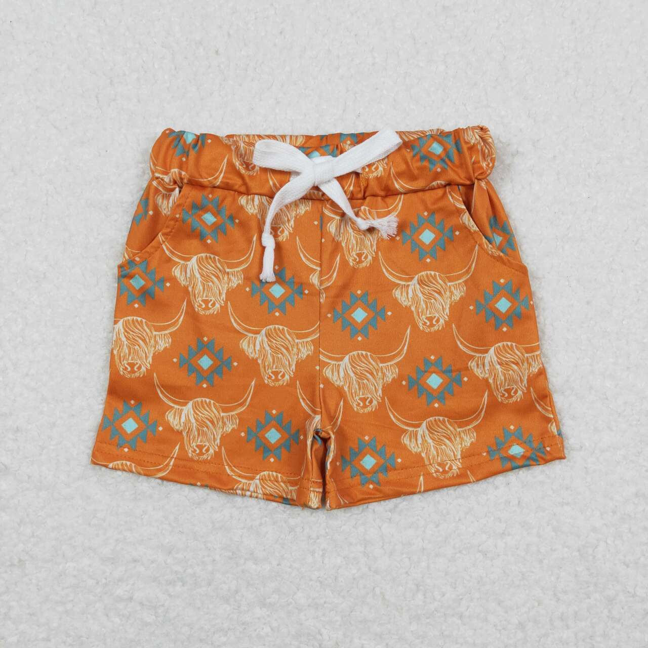 western brown cow print Short