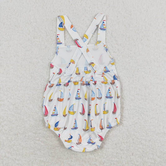 Sailboat Print Baby Romper