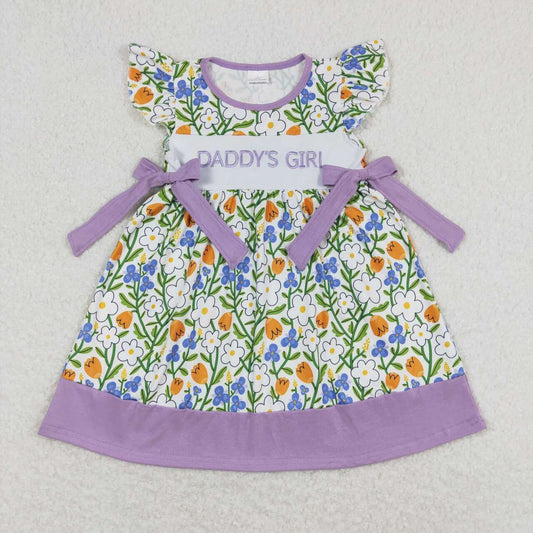 flower Embroidery DADDY'S Girls Girls Dress