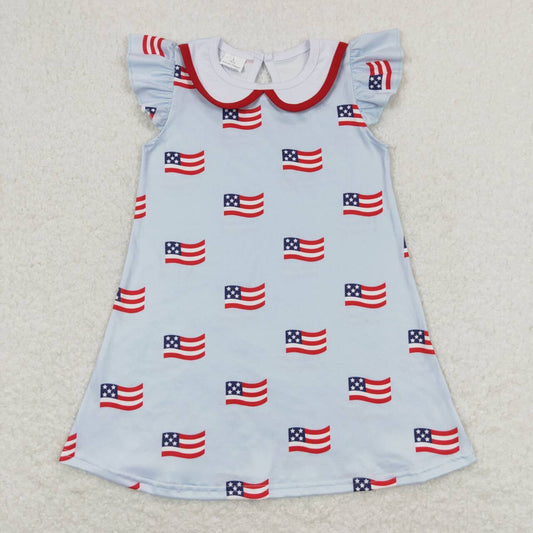july of 4th blue flag Girls Dress