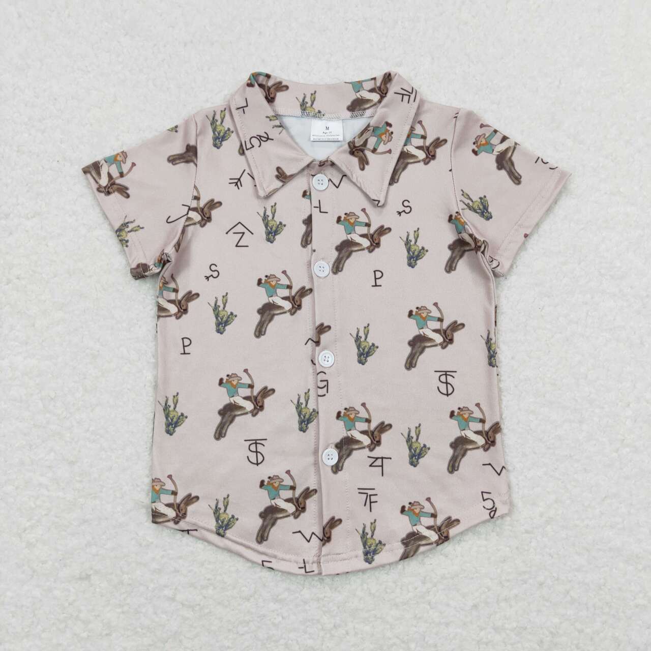 western cowboy With Button Boy Shirt