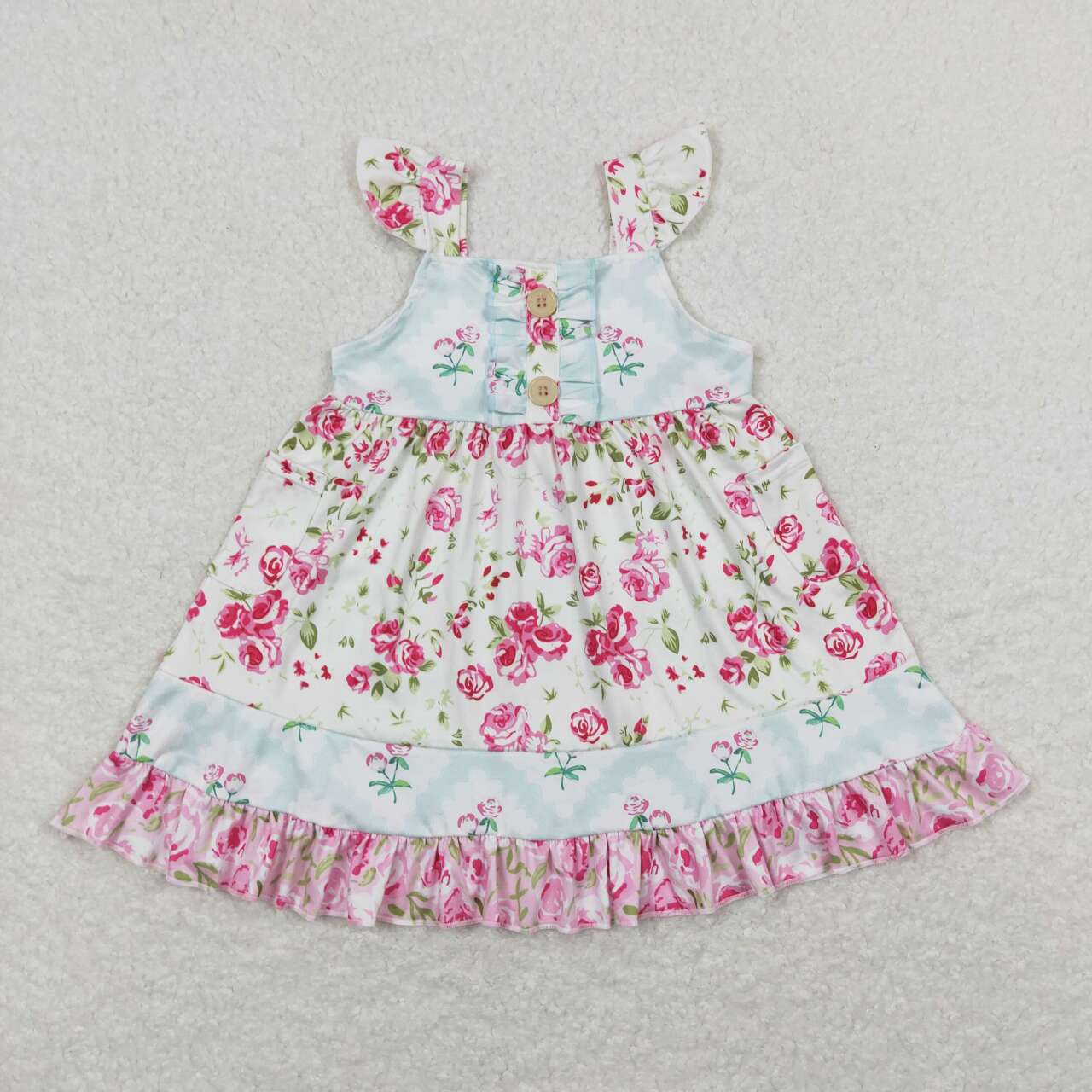 flower sleeveless Girls Dress