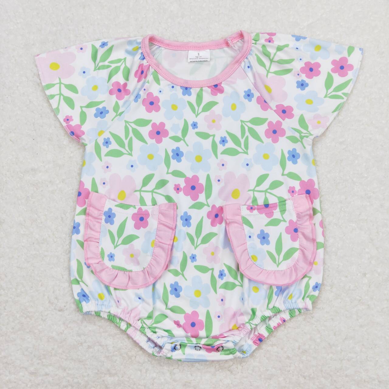 flower with pockets Baby Romper