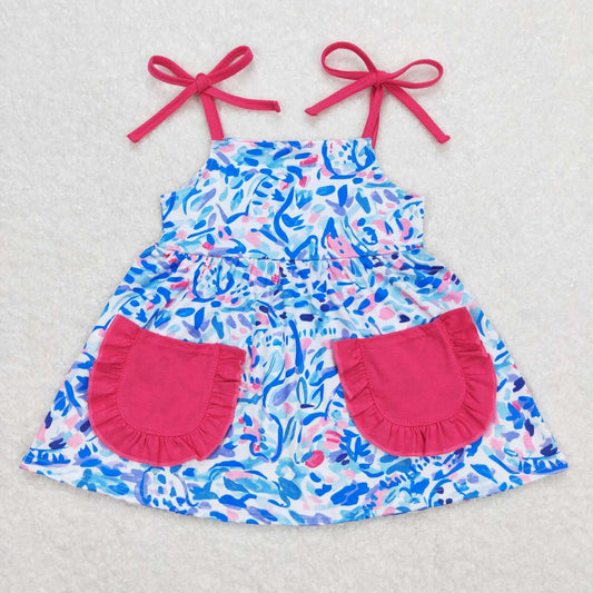 blue flower with pocket top