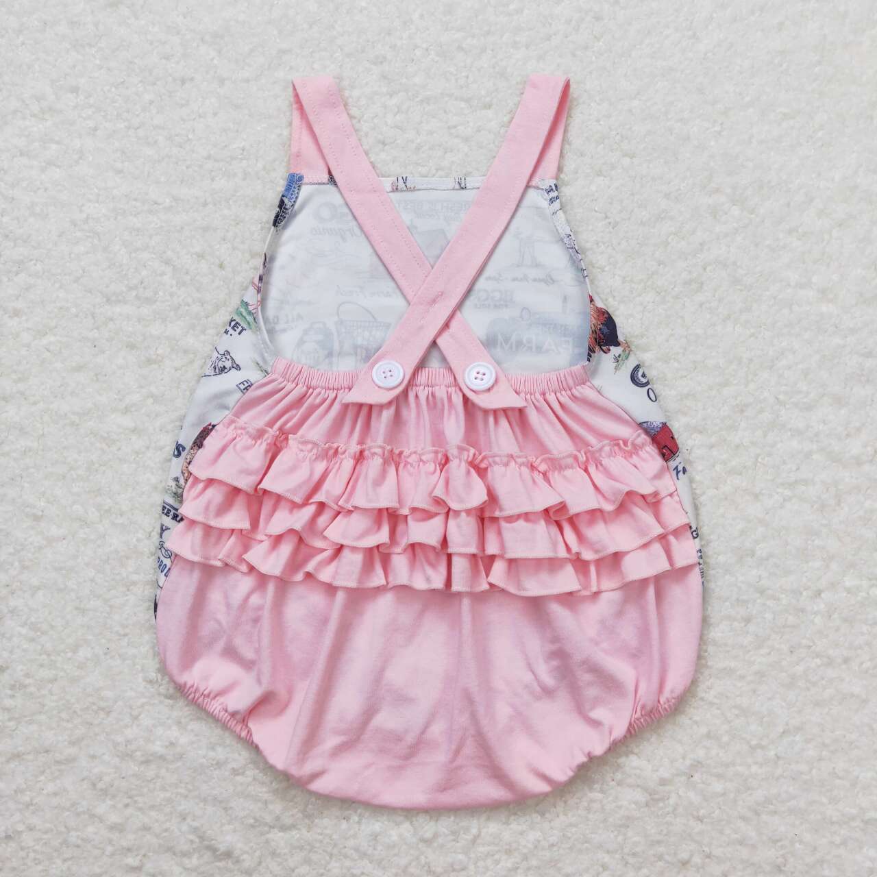 pink chicken farm Baby Romper
