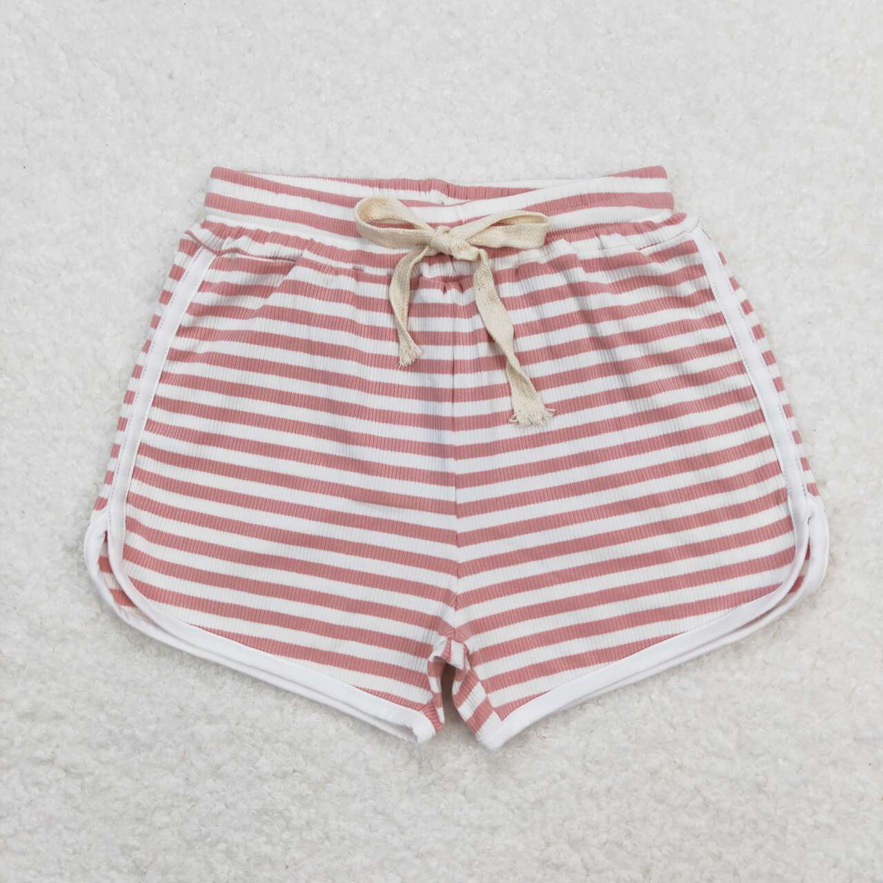 Pink stripe print Girls Shorts