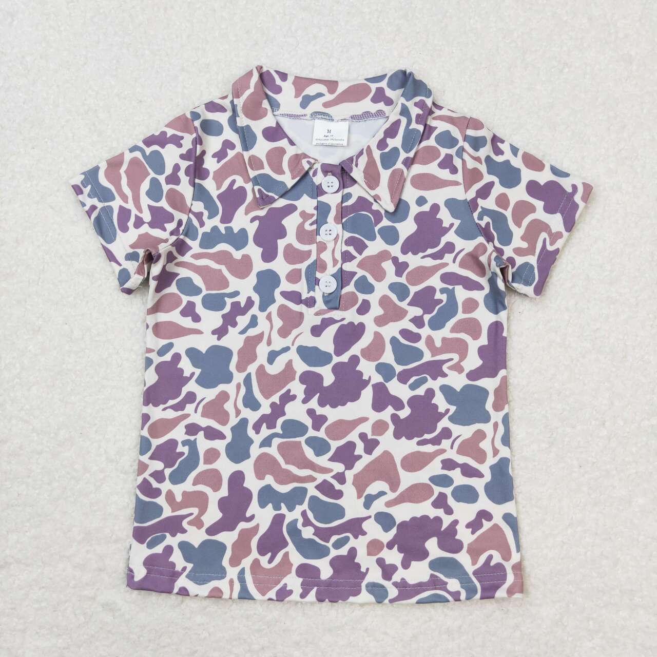 camo With Button Boy Shirt