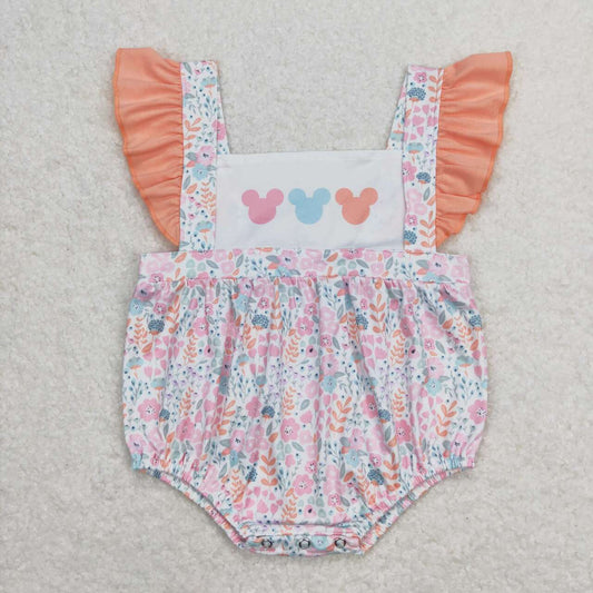 colorful flower cartoon print Baby Romper