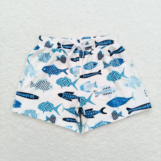 Fish Print short swim