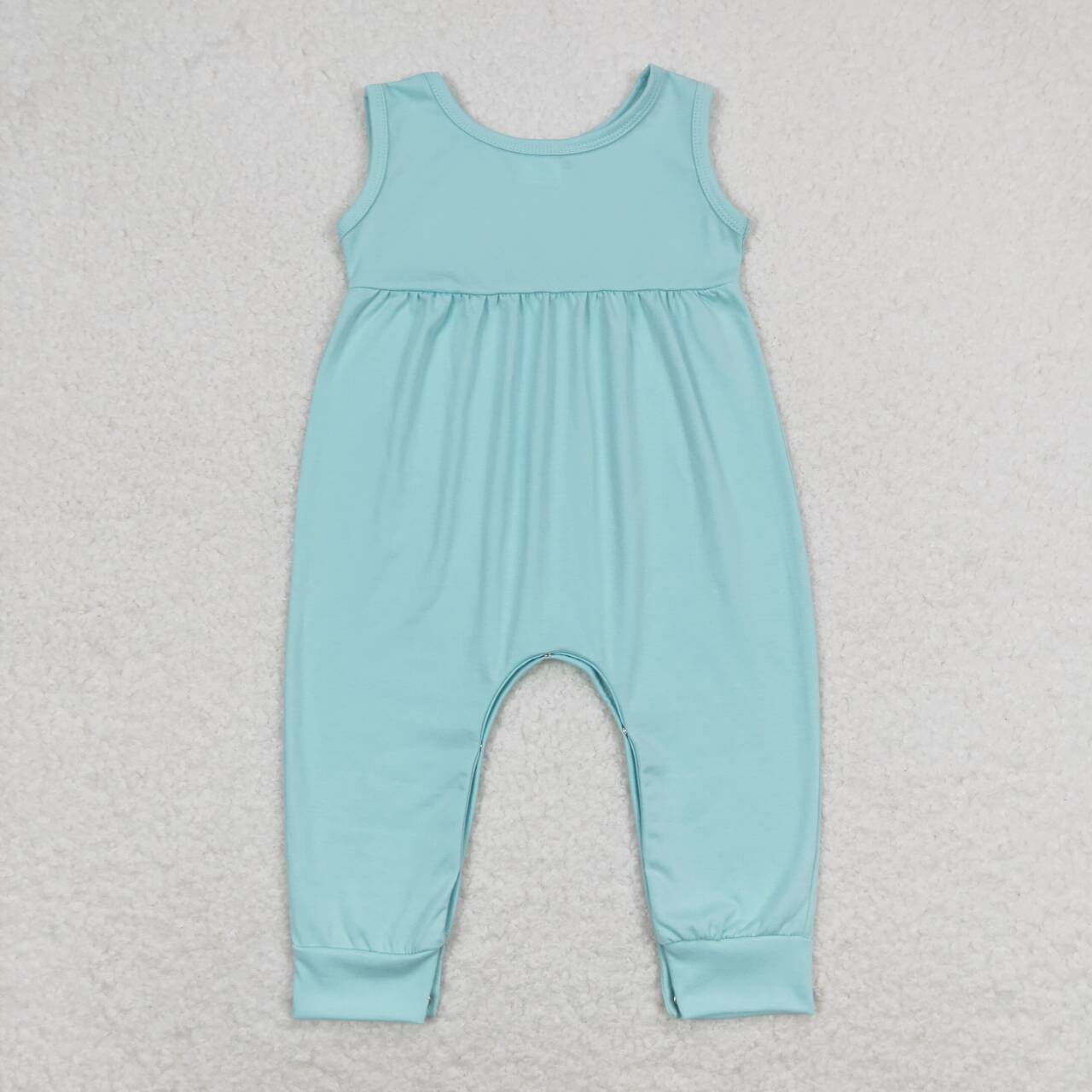blue sleeveless Baby Romper