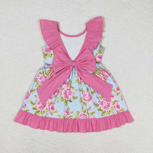 pink flower Girls Dress