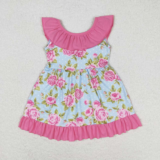 pink flower Girls Dress