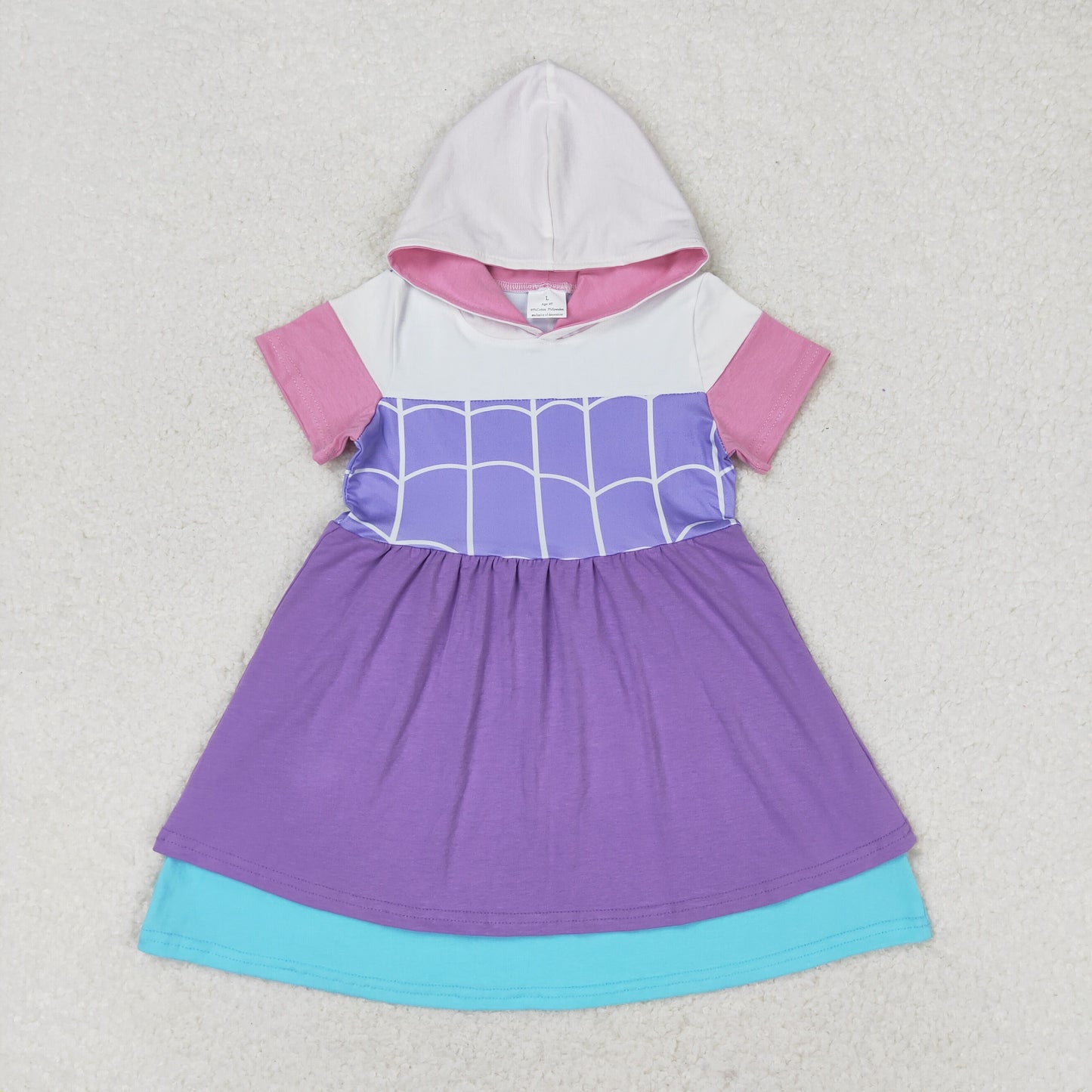 purple Short Sleeve Skirt