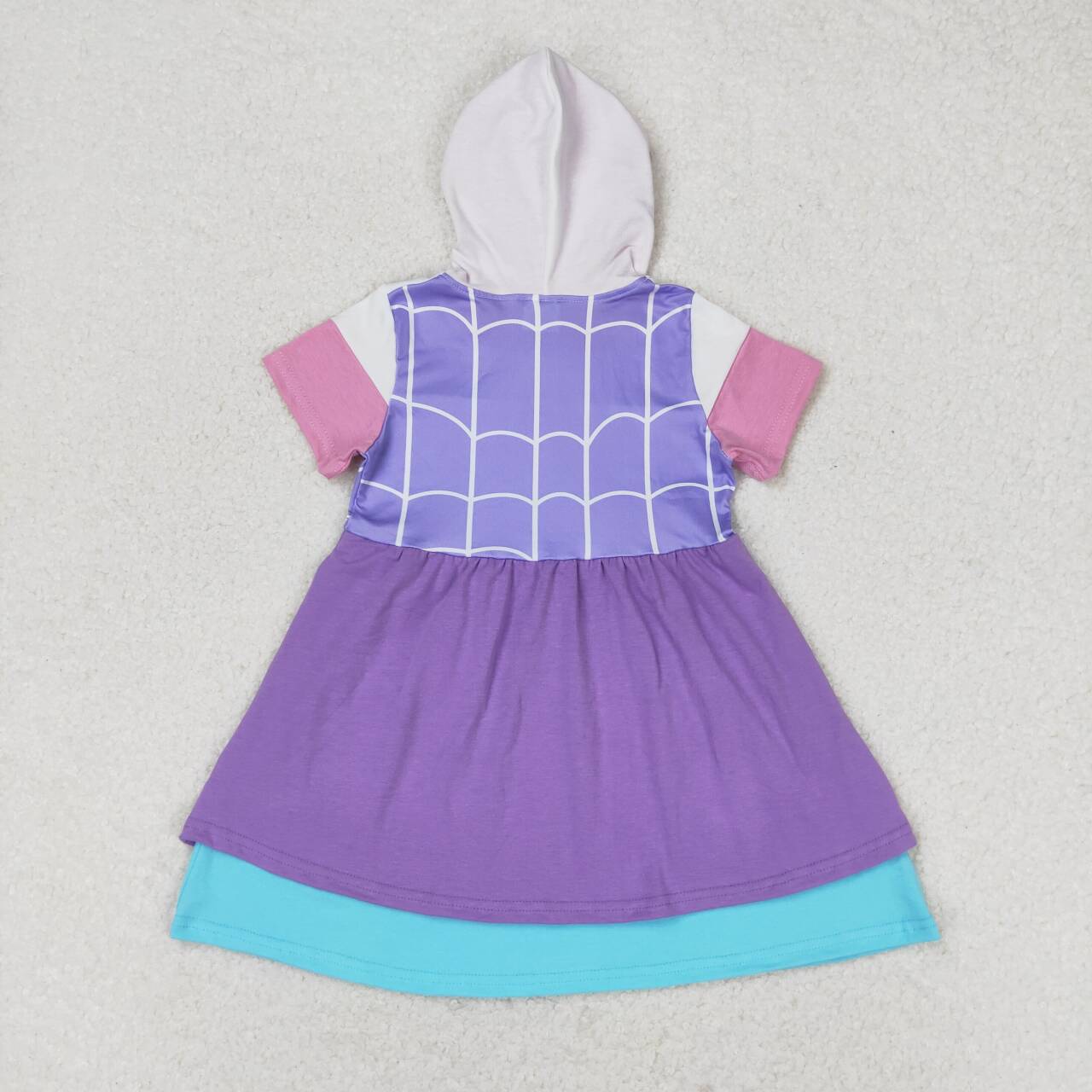 purple Short Sleeve Skirt