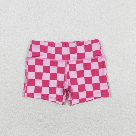 Pink Plaid swimsuit swim wear beach wear