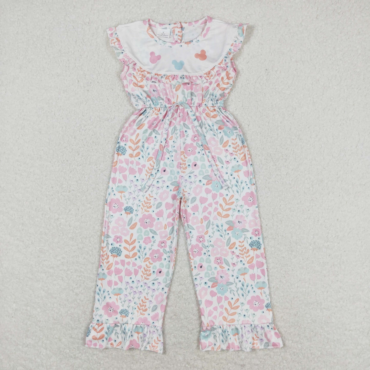 flower Cartoon Girls Jumpsuit