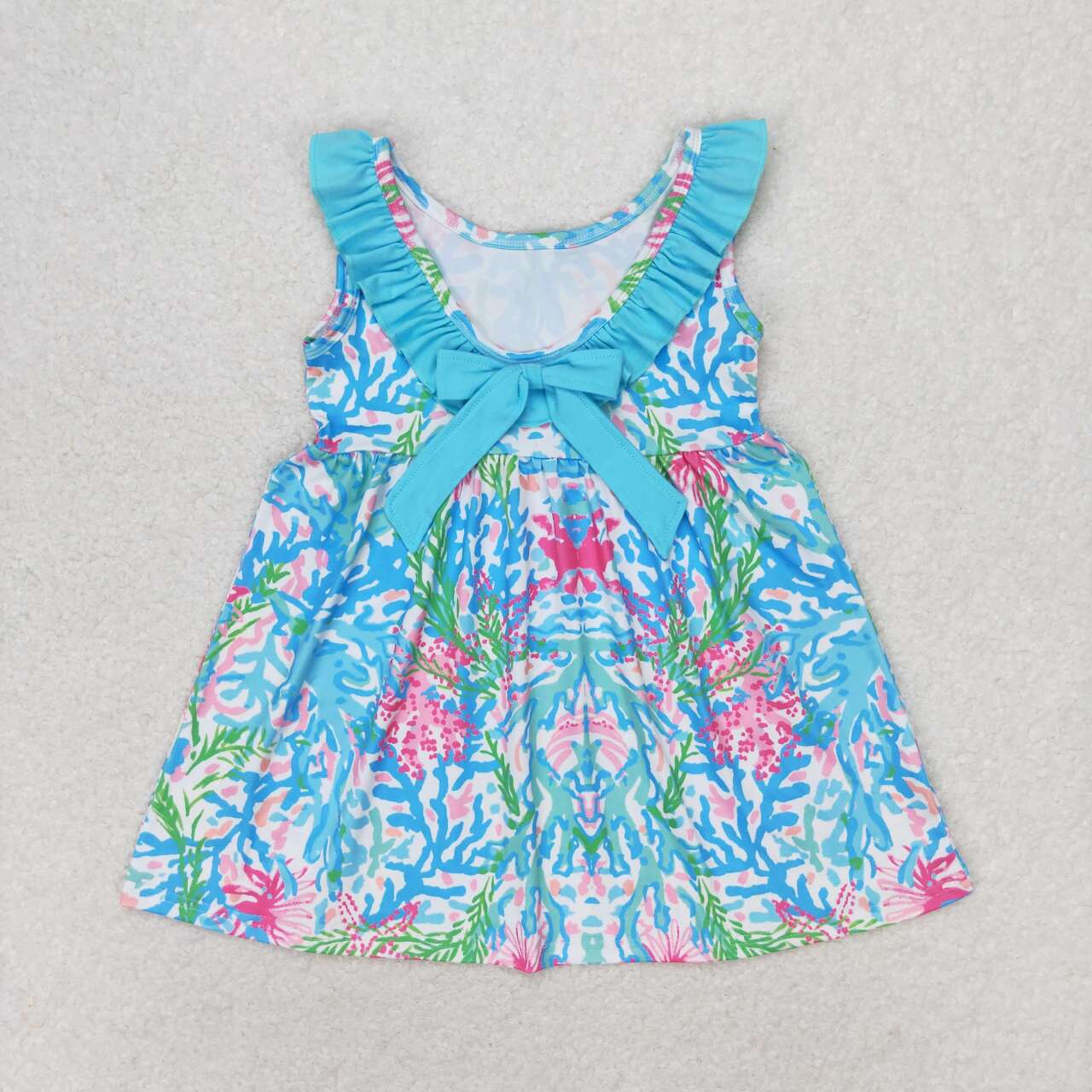 Blue flower Girls Dress