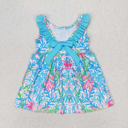 Blue flower Girls Dress