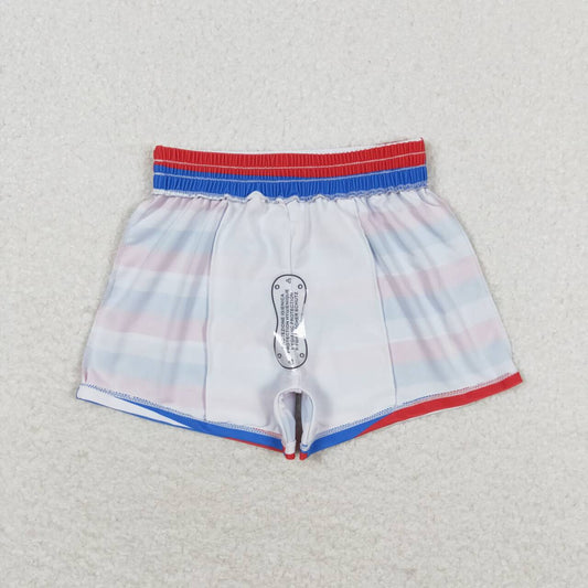 july of 4th striped boys swim trunks