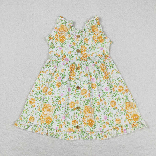 Yellow flower Girls Dress