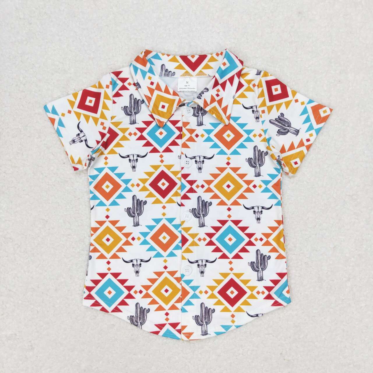 western cactus With Button Boy Shirt