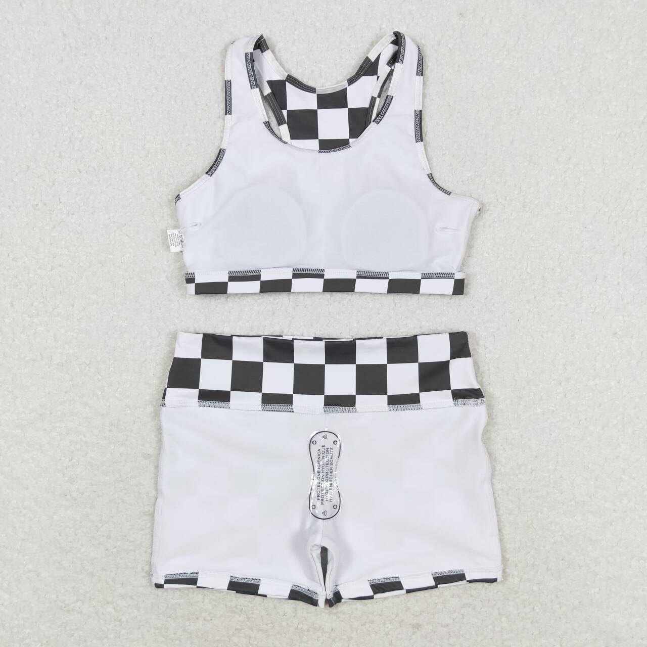 black and white plaid swimsuit swim wear beach wear