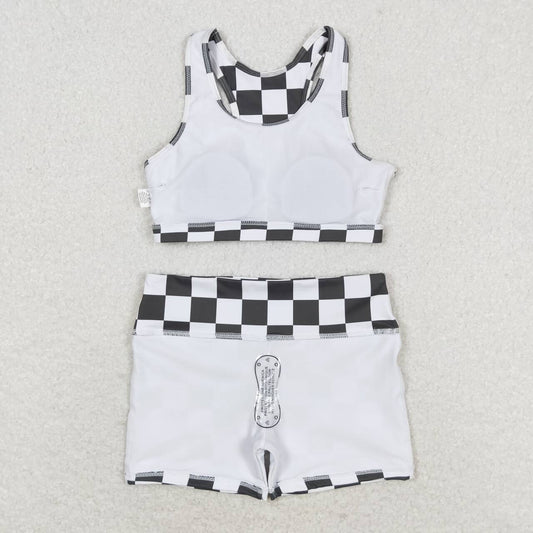 black and white plaid swimsuit swim wear beach wear