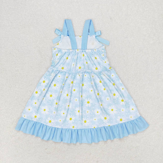 Blue little daisy Girls Dress