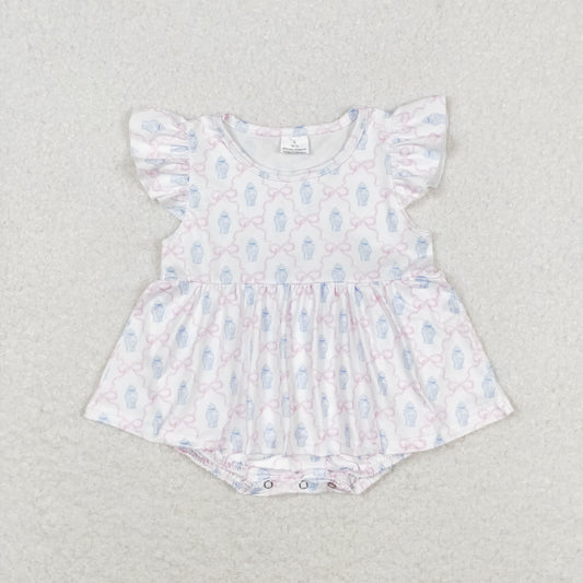 Pink print Baby Romper