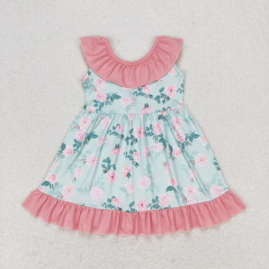 Blue flower Girls Dress