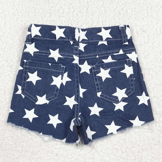 July Of 4th Red stars short jeans