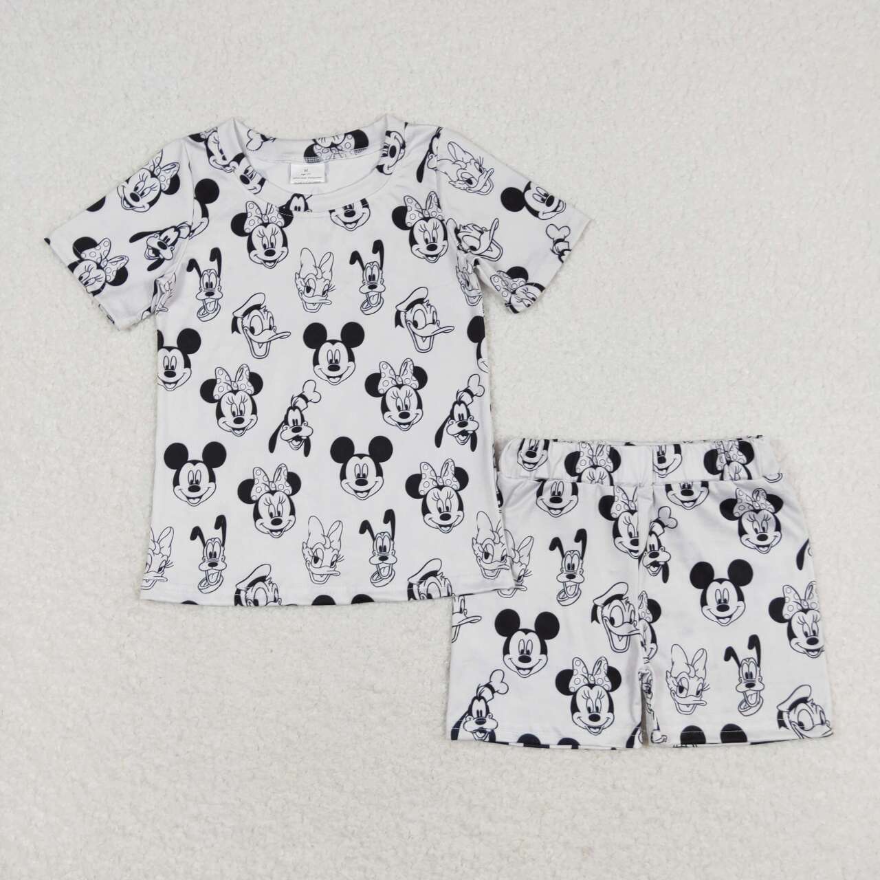 Cartoon print short sleeve set