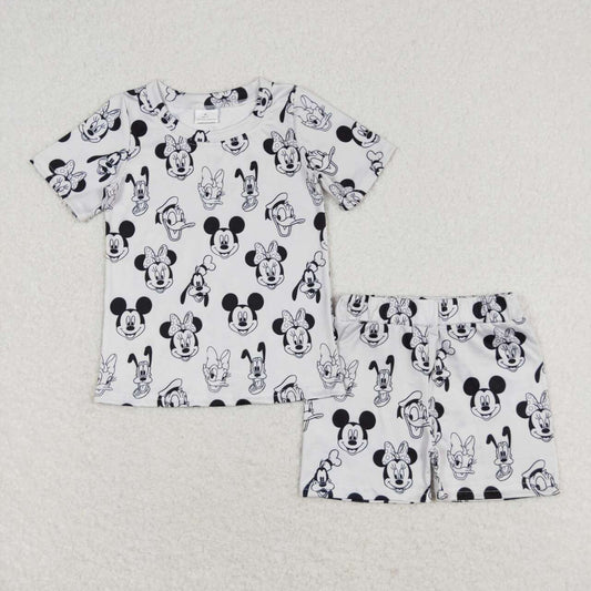 Cartoon print short sleeve set