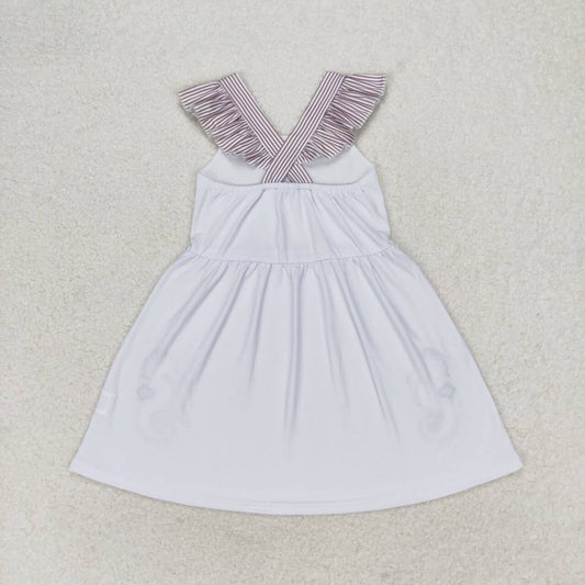 seahorse embroider Girls Dress