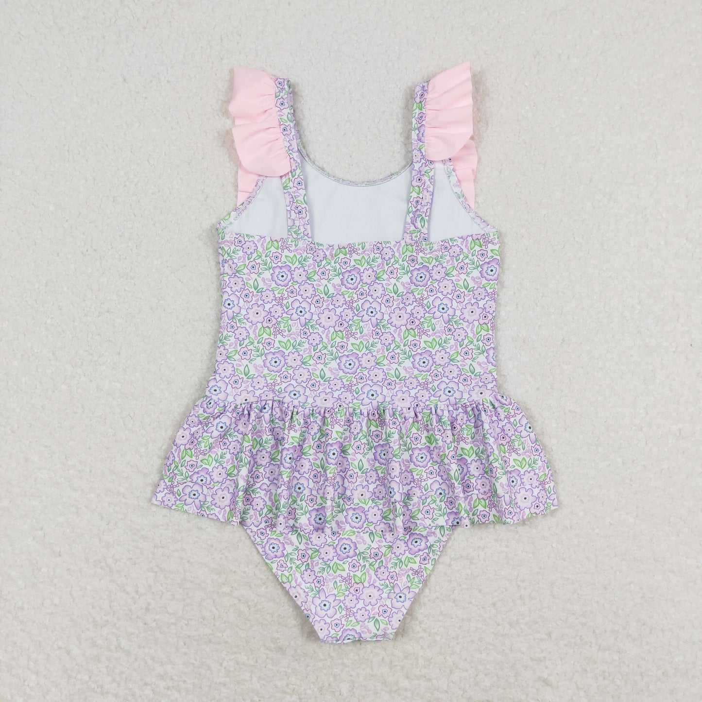 flower one piece print Swimsuit