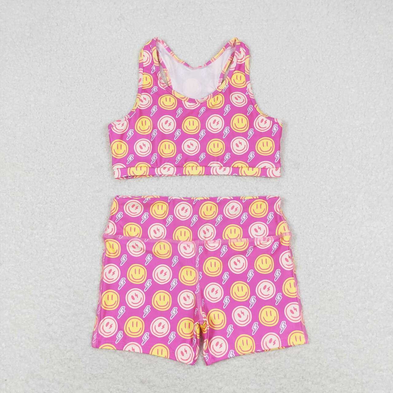 Pink smile lightning swimsuit swim wear beach wear