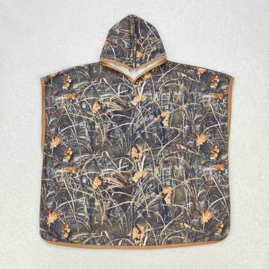 brown camo Print Hooded Towel for Kids Swimsuit Cover Up for Beach