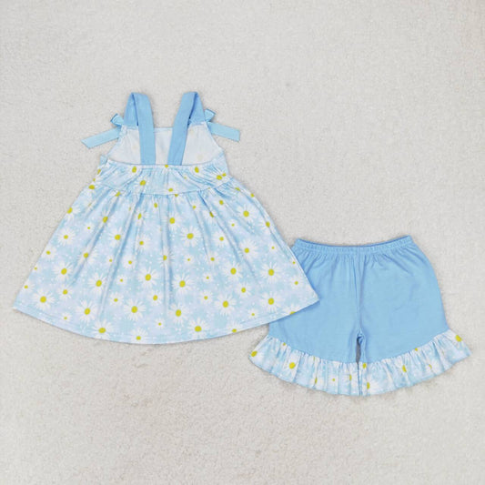 blue daisy Summer Girls Set