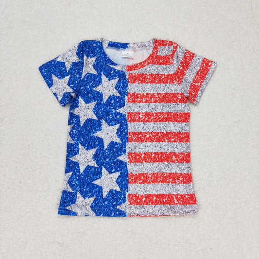July of 4th print short sleeve shirt