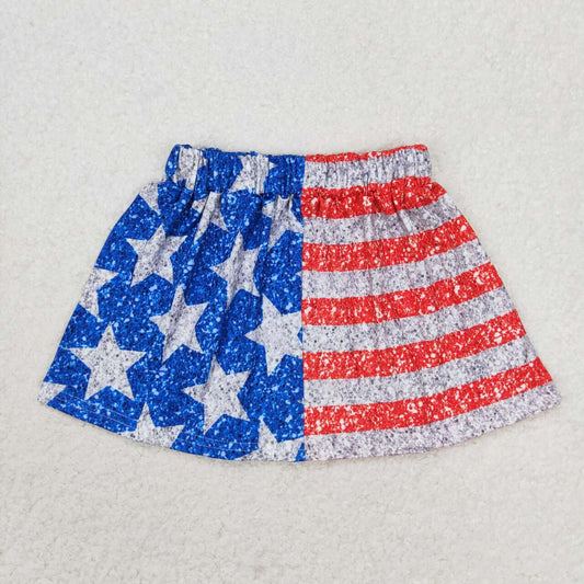 July of 4th print short skirt