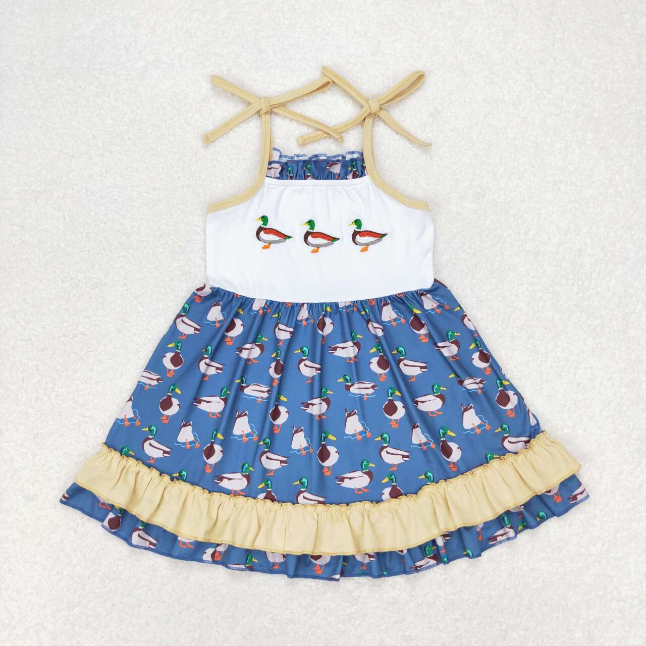 Duck Print Girls Dress
