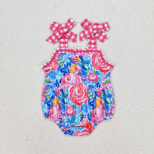 pink flower Baby Romper