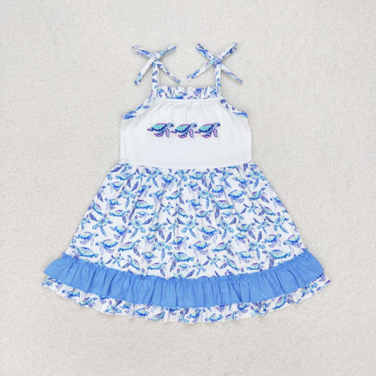 turtle Print Girls Dress