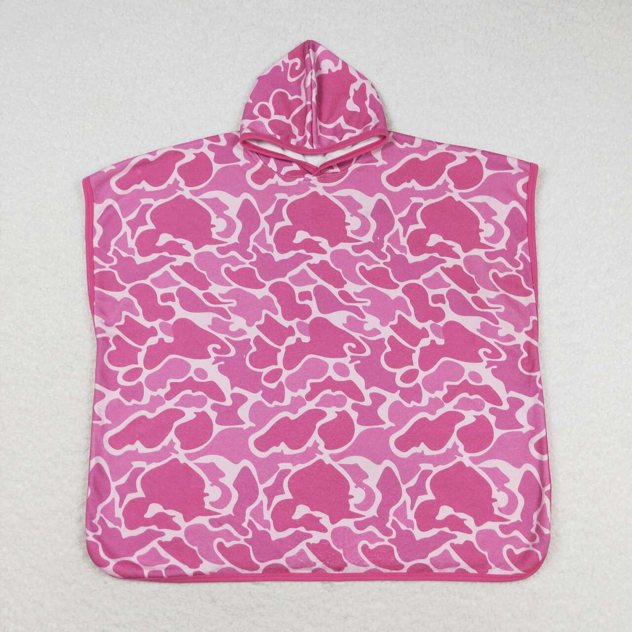 Hpt Pink Leopard Print Hooded Towel for Kids Swimsuit Cover Up for Beach