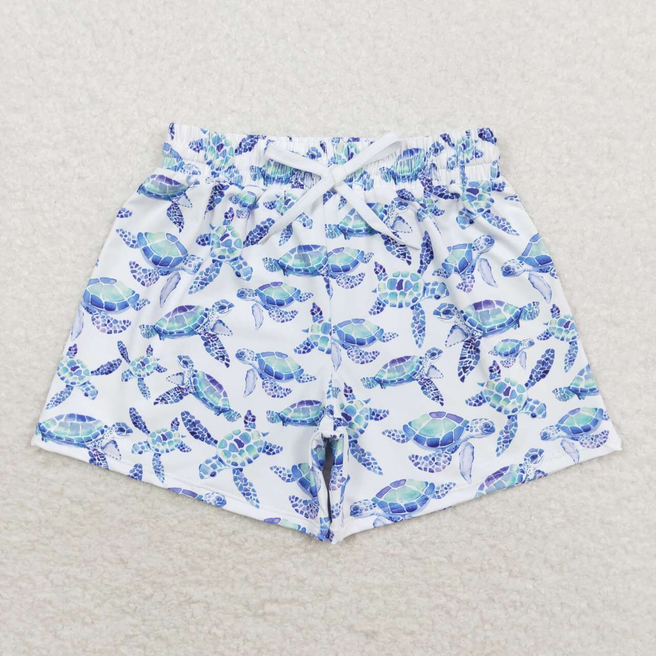 Blue turtle swim trunks