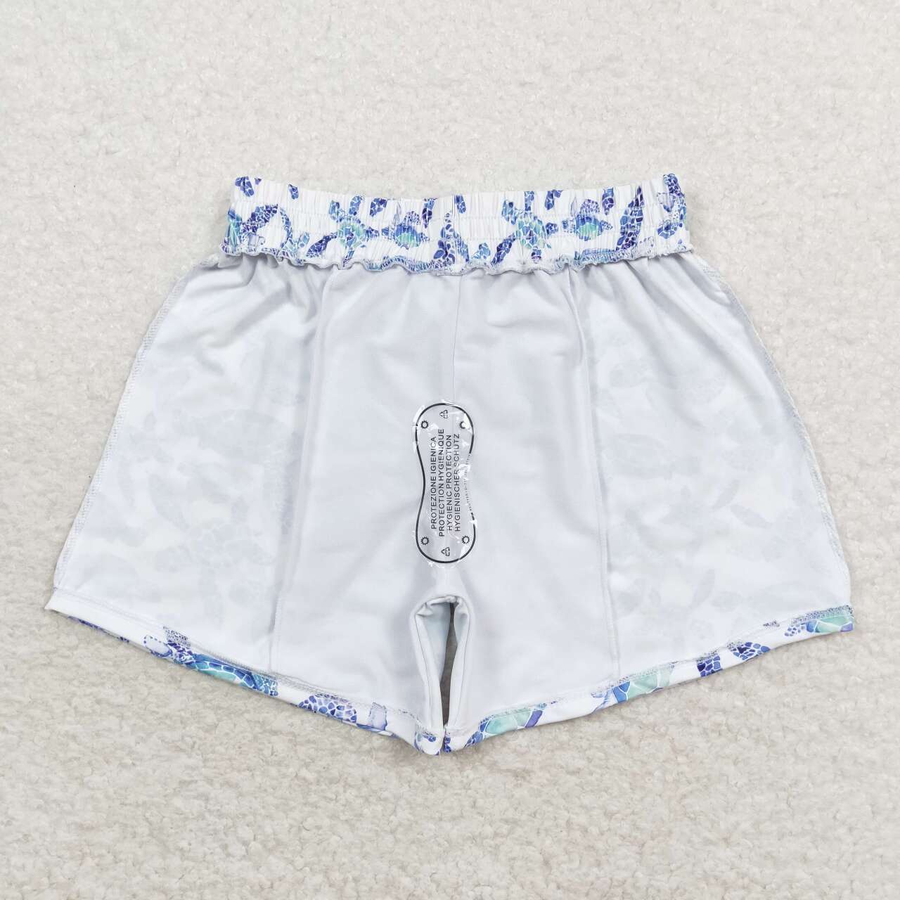 Blue turtle swim trunks