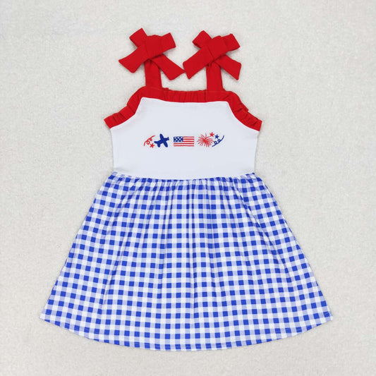 July of 4th fireworks print Girls Dress