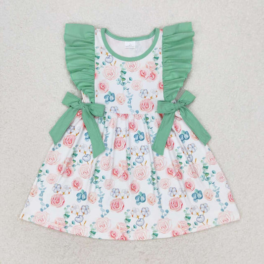 Floral Ruffle Girls Dress