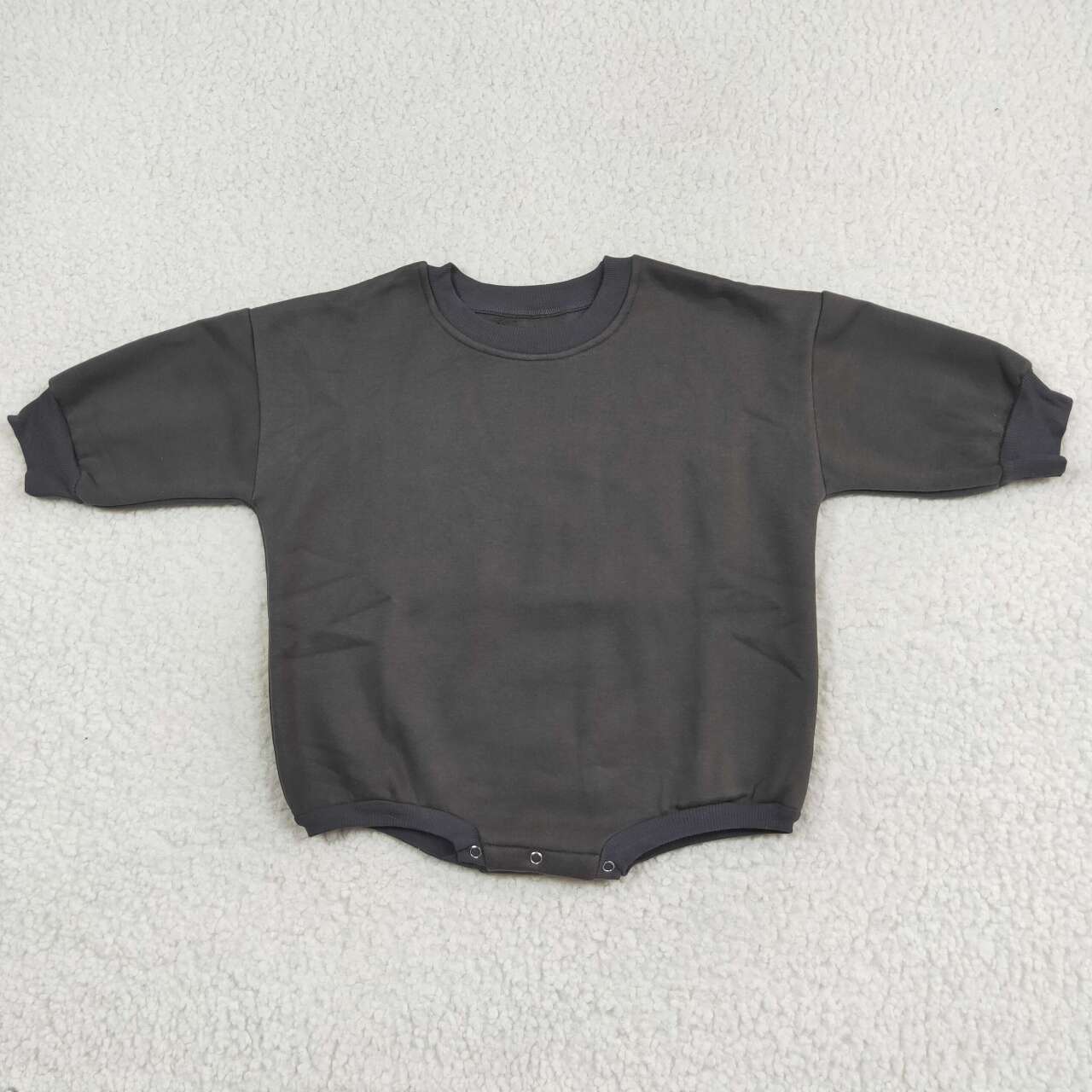 Dark Grey Sweater Cotton long sleeves romper