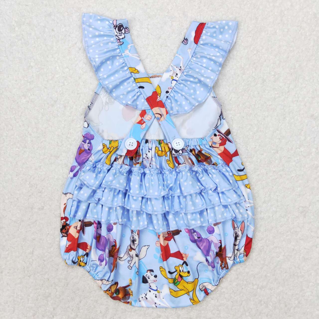 Blue dog Cartoon print Baby Romper
